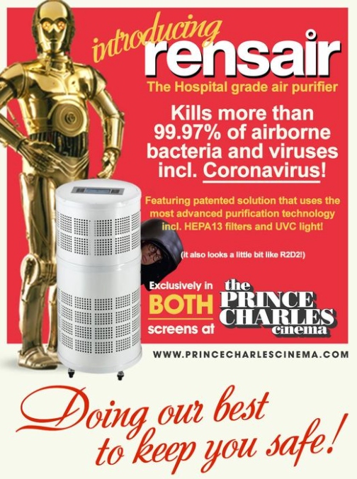 Prince Charles Cinema promotes that they are using Rensair air purification